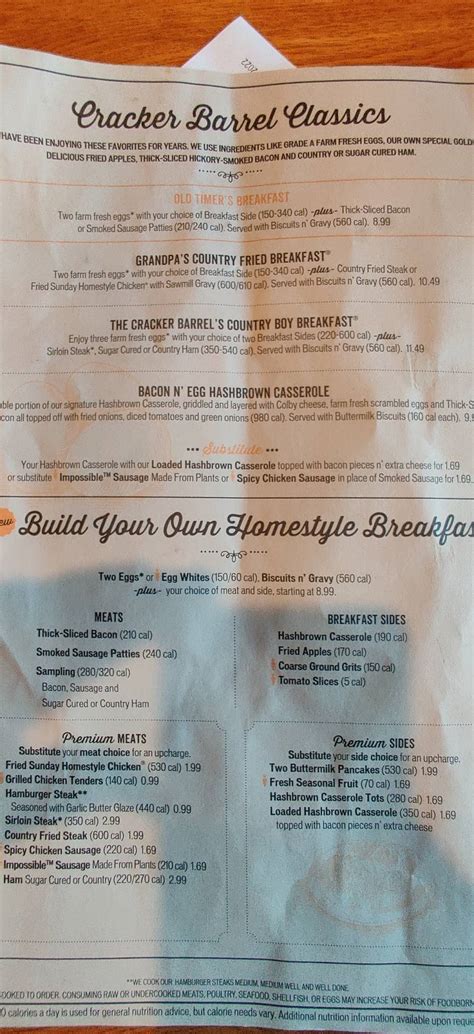 Pre-order Now. . Cracker barrel old country store pearland menu